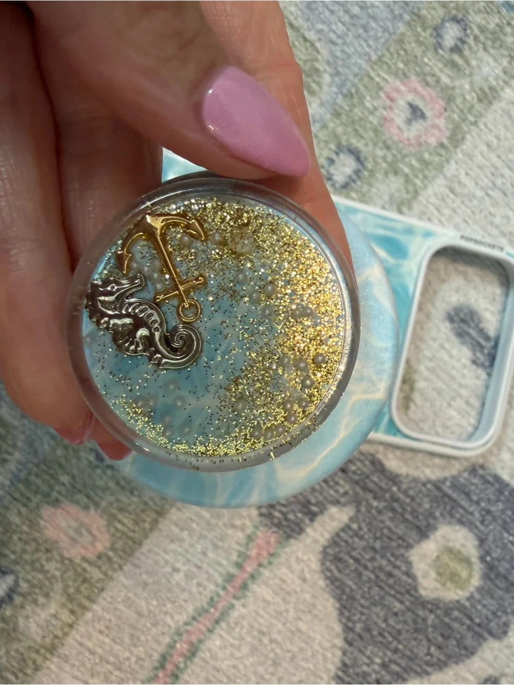 PopSocket & Case with Gold Charm